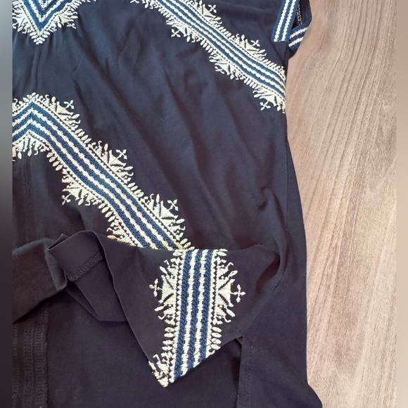 J. Crew Navy Top with White Embroidery - Picture 5 of 8